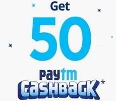 Paytm Flat Rs 50 Cashback on Credit Card Bill of 1000
