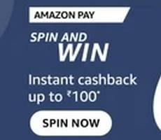 Amazon Spin And Win Assured Upto Rs 100 Cashback Offer