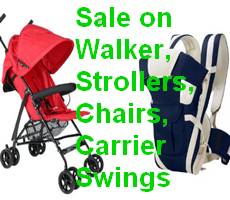 min 50% off on baby walker, strollers, chairs, baby carrier etc -flipkart lowest price sale