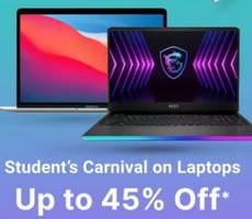 Flipkart Student Carnival Laptop Sale Upto 45% With Student Discount, Exchange, EMI Offers
