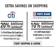 Shoppers Stop 20 Cashback Via First Citizen Citi Credit Card Online And Offline Stores Godeal Online