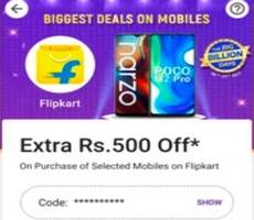 PhonePe Send Money Get 500 Off Code on Smartphones -Flipkart BBD Sale