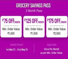 Get Flipkart Grocery Pass Upto Rs 175 Off +100 Off Coupon +Rs 1 Deals +10% Off Bank