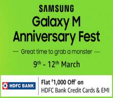 Amazon Samsung Galaxy M Anniversary Fest +Extra 1000 Off for HDFC Cards