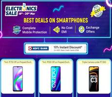 Flipkart Best Deals on Smartphones 16th-20th March +10% OFF with HDFC Card