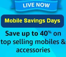 Amazon Mobile Savings Days Upto 40% Off +10% Off for IndusInd Cards