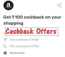 Amazon Rs 100 Cashback on 500 with Slice Card -Recharge Bill Pay Gift Card Add Money