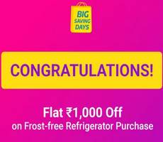 Get Extra Rs 750 or Rs 1000 Off on Refrigerators Flipkart Sale till 29th May