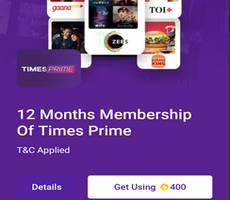 Get FREE TimesPrime 12 Months Membership at 400 SuperCoins from Flipkart