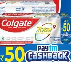 Colgate Toothpaste Get Rs 50 Paytm Cashback Offer -How To Claim (Till 31st Dec)