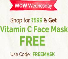 MamaEarth Wow Wednesday Free Vitamin C Mask on Rs 599 +10% MobiKwik CB -30th June