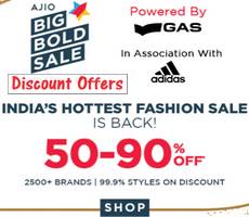 Ajio Big Bold Sale 50-90% Off on India's Hottest Fashion Sale