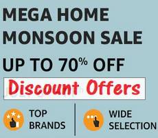 Amazon Home Monsoon Mela Sale Upto 70% Off on TVs, Furniture, Home Appliances +10% Off SBI