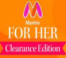 Myntra For Her Clearance Edition Sale 16-20 July Upto 80% Off +10% Citi Bank +Crazy Deals