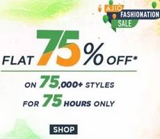 AJIO FashioNation Sale Flat 75% OFF for 75 Hours +Extra Rs 1947 Off Coupons