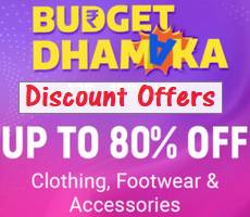 Flipkart Budget Dhamaka Fashion Sale Upto 80% Off +10% Off for RBL Cards