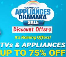 Flipkart Mega Monsoon Days Sale 75% Off on TV, AC, Fridge, etc +10% Off Bank Deals
