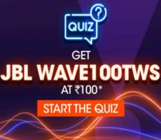 Flipkart Quiz Play to Get JBL WAVE100TWS at Rs 100 for 100 Winners -With Answers