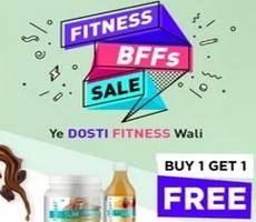Healthkart Fitness BFFs Sale Buy1 Get1 Free on Protein Shakes, Apple Cider Vinegars & Meal Replacers