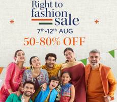 Myntra Right to Fashion Sale 50-80% OFF +10% OFF ICICI Kotak Cards 7-12 August