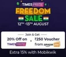 TimesPrime Freedom Sale Get 1 Year Membership at Rs 430 till 13th August