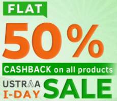 Ustraa Independence Day Sale Get Flat 50% Cashback +20% OFF +5% OFF