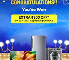 Flipkart Tap And Win Rs 300 OFF on TV, Appliances During Big Billion Day Sale -Direct Link