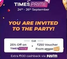 TimesPrime Birthday Sale Get 1 Year Membership at Rs 399 Till 26th September