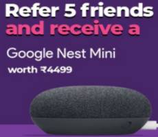 TimesPrime Refer and Earn Free Google Nest Mini +Rs 300 Paytm Cash Per Referral -Details
