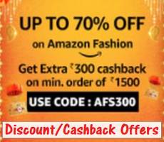 Amazon Fashion Beauty Rs 300 Cashback Coupon Save Upto 850 by Combining