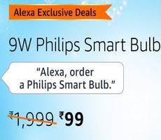 Get Philips or Wipro 9W WiFi Smart Bulb at Rs 99 Via Alexa Echo Device -How To Details