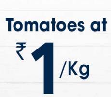 Big Bazaar Tomato at Rs 1 Deal +Get FREE Atta Sugar Bag Gold Coins
