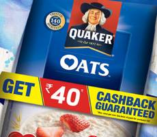 Quaker Oats Get Free Rs 40 Cashback Offer -How To Claim