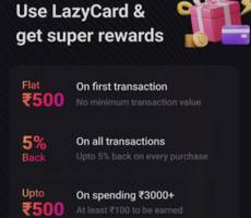 Apply LazyPay LazyCard Get Rs 500 Cashback on Sign Up Full Detail Procedure Link