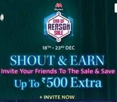Myntra Shout And Earn Upto Rs 150 MynCash Per Referral
