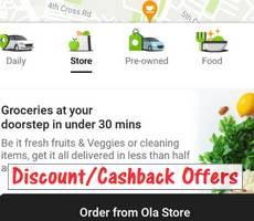 OLA Store Flat Rs 100 Off Coupon on Grocery Order +More New Codes