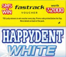HappyDent SMS And WIN Fastrack Rs 2000 Voucher -How To