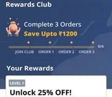 PharmEasy Rewards Club Unlock 25% Discount +Rs 100 Cashback Deals -How To