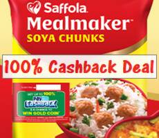 Saffola Soya Chunks Get 100% Paytm Cashback And Win Gold Coin Offer How To Claim Details