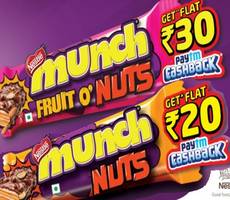 Munch Fruit O Nuts How To Get Rs 20 Rs 30 Paytm Cashback Offer Details