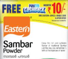 Eastern Sambar Masala Powder Rs 10 Paytm Cashback Offer Details