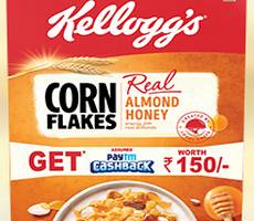 Kelloggs Cornflakes Assured Rs 150 or 75 Paytm Cashback Offer Details