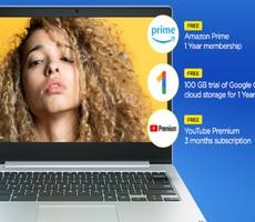Lenovo Student Offer Free 1 Year Amazon Prime Membership +Free 100GB Cloud Storage +3 Month YouTube Premium Ideapad Chromebook