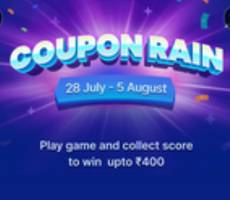 Flipkart Coupon Rain Game Play Win Coupons Upto Rs 150