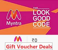 Myntra Gift Card 5% Off +10% Upto Rs 100 Amazon Cashback Deal Collect Link