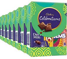 Buy Cadbury Celebrations Assorted Gift Pack Bars 10 x 59.8g at Rs 365 -Lowest Price Flipkart Sale
