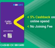 Apply SBI Cashback Card Earn 5% Cashback on Every Online Transaction -How To Details