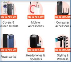 Flipkart Electronics Accessories Sale Upto 80% Off +Rs 100 Paytm Deal