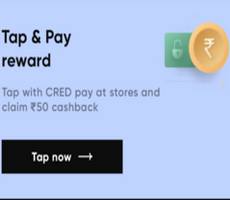 CRED Pay Flat Rs 50 Cashback On Tap And Pay Visa Card at Any Store -How To Claim