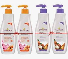 Buy Santoor Perfumed Body Lotion Buy 1 Get 1 Free 500ml at Rs 159 Amazon Lowest Price Deal